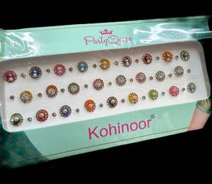 Bindi: Golden stone Multicoloured Bindi