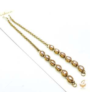 Polki stone work beautiful earring support Sahare