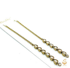 Ear Lift Support Patches Sahare For Earrings: Polki work beautiful earring support sahare