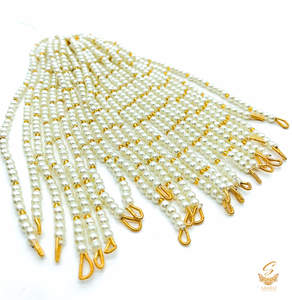 Pearl work beautiful earring support sahare