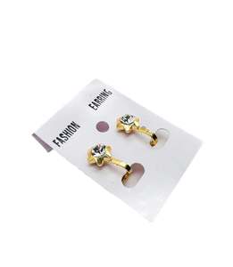 Stud And Small Jhumki: Jerkan stone work Clip on Studs