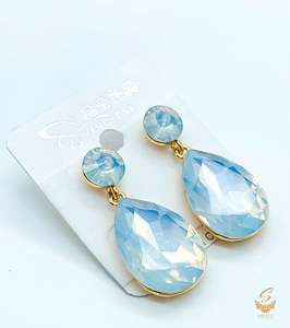 Pastel icing blue Colour Beautiful Shiny Crystal Small Earring