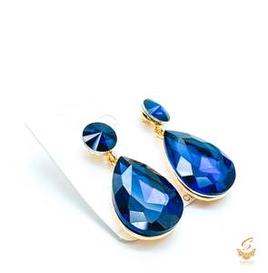 Dark BLue Colour Beautiful Shiny Crystal Small Earring