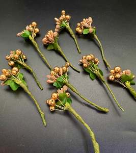 Hair Pins Floral Hair Pins: Pack of Beautiful gold pearls flower hair jura Pin (10 in each pack) Price per pack