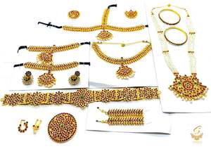 South indian bharatnatyam jwellery set (artificial gold)