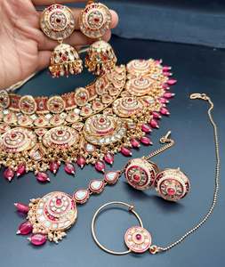 (video clip attached)Pastel Pink on Rosegold shade base Original Kundan Polki st&hellip;