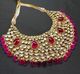 (video clip attached)Hot Pink color Beautiful uncut Kundan stones with pearls st&hellip;