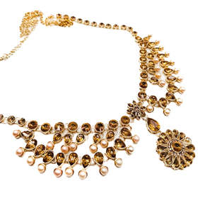 Kamarband Belly Chains: Golden stone with pearls work Beautiful Kamarband