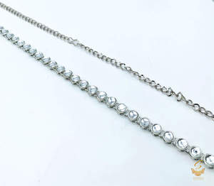 Silver Kundan Stone Single line Kamarband