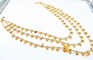Kamarband Belly Chains: Golden and White Pearl work Heavy Kamarband