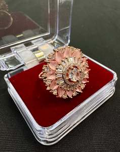 Rings: Rosegold Beautiful American Diamond ring (adjustable)