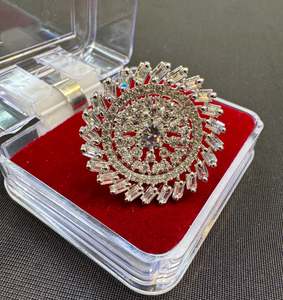 Silver Beautiful American Diamond ring (adjustable)