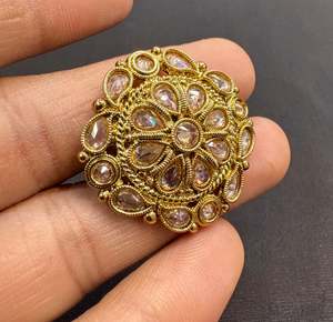 Original polki stone beautiful ring (adjustable)