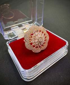 Rings: Beautiful American Diamond ring (adjustable)