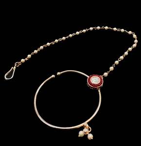 Large size rosegold color Beautiful Bride Nath (non piercing)