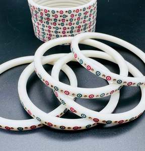 Dotted Churra Bangles set (6 bangles in set )