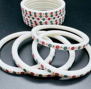Wedding Churra: Dotted Churra Bangles set (6 bangles in set )
