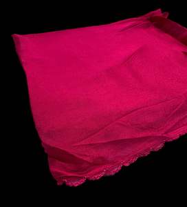Plain Dupatta: Pure chiffon based soft plain & thread work border dupatta