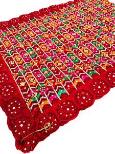 Pure chiffon based very Heavy work Phulkari dupatta all over stone work and mirror
