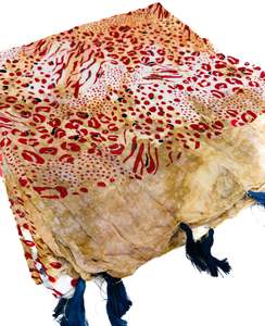 Print work Cotton based plain dupatta scarf style