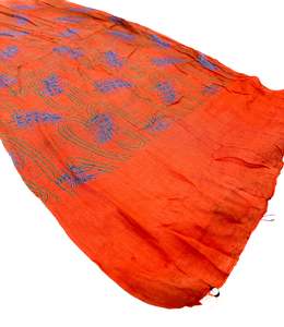 Embroidered Dupatta: Print work Cotton based plain dupatta scarf style