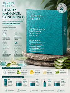 Beauty: JOVEES HERBAL GLYCOLIC ACID & NIACINAMIDE WHITENING FACIAL KIT salon pack