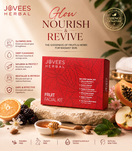 Jovees Herbal Fruit Facial Kit With 6 Easy Steps (Multiple Use) | Unisex | Hydra&hellip;