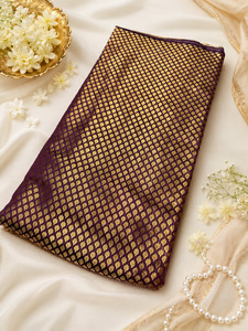 Fabrics: Wine Color Brocade silk Fabric (price per meter) perfect for stitching blouses /skirts /suits (aprox 112cm width )slight variation in color may occur