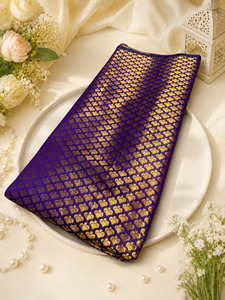 Fabrics: Purple colour Brocade silk Fabric (price per meter) perfect for stitching blouses /skirts /suits (aprox 112cm width )slight variation in color may occur