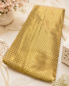 Fabrics: Golden Brocade silk Fabric (price per meter) perfect for stitching blouses /skirts /suits (aprox 112cm width )slight variation in color may occur
