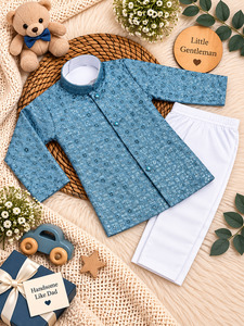 Soft Rayon chikankri sequin based Newborn Kurta Pajama Set with soft inner linin&hellip;