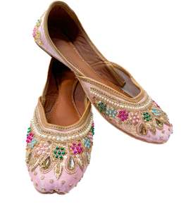 Pure leather very soft cushioned based hand work Beautiful Punjabi Jutti