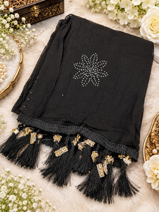 Soft chiffon dupatta with delicate stone work and beautiful lace detailing, perf&hellip;