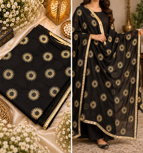 Soft chiffon dupatta with delicate sequin work and beautiful lace detailing, per&hellip;