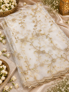 Beautiful soft organza Dupatta featuring delicate sequin embellishments and an e&hellip;