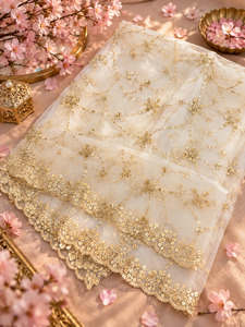 Beautiful soft organza Dupatta featuring delicate sequin embellishments and an e&hellip;