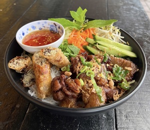 Vermicelli Noodle Salad W/ Spring Rolls