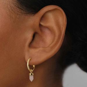 Gift Guide: Intention Of Love Rose Quartz Hoops