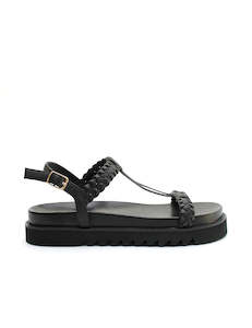 Shoes: T-Bar Braided Sandal