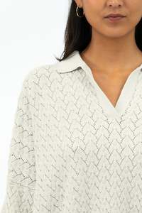 Knitwear: Lace Polo