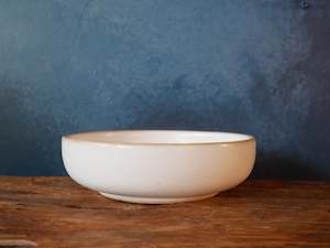 Wholesale: White Speckle Deep Plate - I