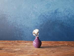 Hand-thrown Tiny Bud Vase / copper-purple kinyo glazed - P4
