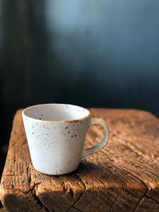 Drinkware: Tea Cup With Handle, Light Violet, Speckled, Rough, Handmade