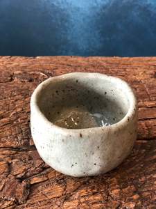 Uneven Bowl, Green-Grey, Speckled, Handmade