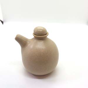 Sales: Tiny Circular Jug with Lid, Smooth Natural Creamy Colour, Uniquely Designed, Handmade