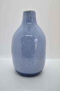 Sales: Light Blue Glazed Vase with Dark Blue Raw Detail