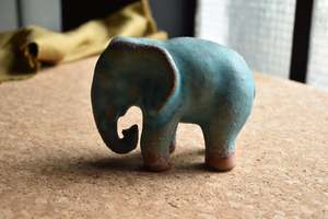 Decoration: Turquoise Elephant S | Earthy Details | Matte