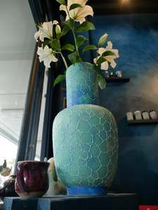Lavender Sky: Turquoise Honeycomb Vase