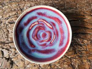 Kinyo: Red Copper Waterfall Plate (Petal) - I