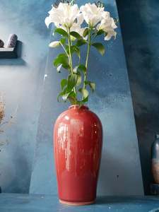 Copper Red: Copper Red Vase - Meiping  - I